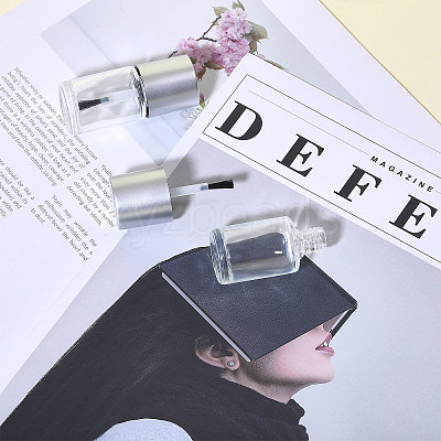 Transparent Glass Nail Polish Empty Bottle MRMJ-WH0082-29A-1