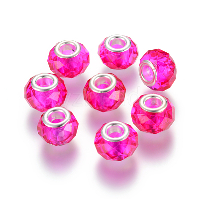 Handmade Glass European Beads X-GPDL25Y-75-1