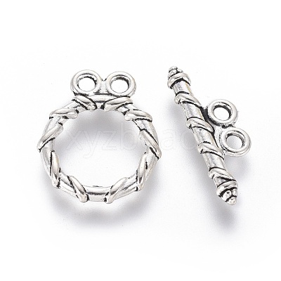 Tibetan Style Alloy Toggle Clasps LF10797Y-1