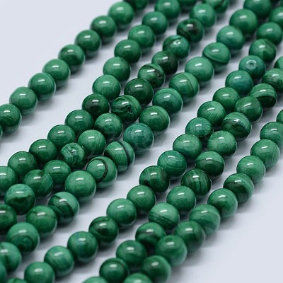 Natural Malachite Beads Strands G-F571-27AB1-5mm-1