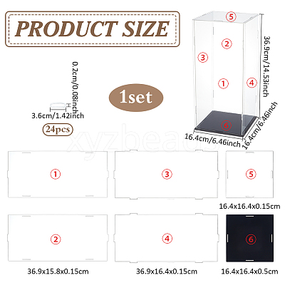 Transparent Acrylic Display Boxes ODIS-WH0329-95B-1