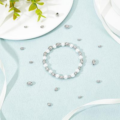 32Pcs 4 Style 201 Stainless Steel Beads STAS-UN0045-49-1