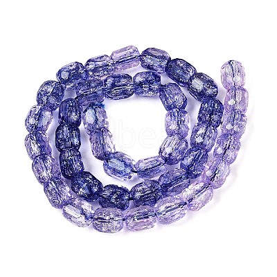 Transparent Crackle Glass Beads Strands GLAA-Q108-04A-07-1