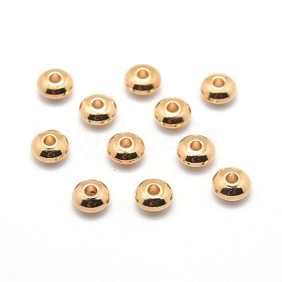 Rondelle Brass Beads KK-L112A-01G-1