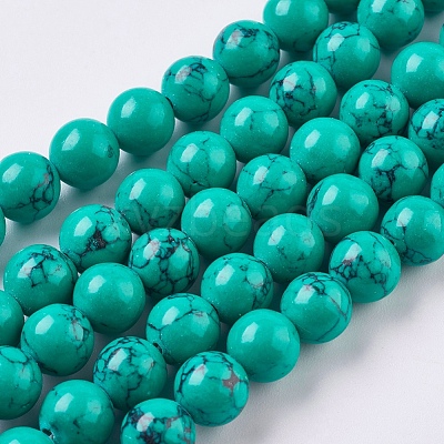 Synthetic Turquoise Beads Strands TURQ-P028-03-8mm-1