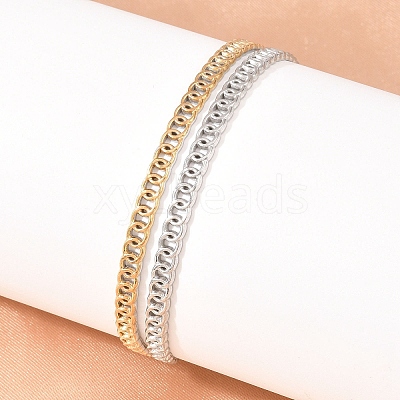 Two Tone 304 Stainless Steel Cuff Bangles for Women SA-H001-07GP-1