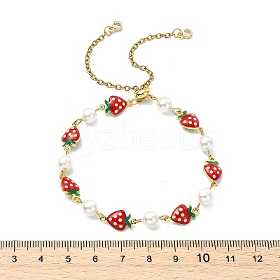 Adjustable Brass Enamel Slider Bracelets BJEW-JB13841-1