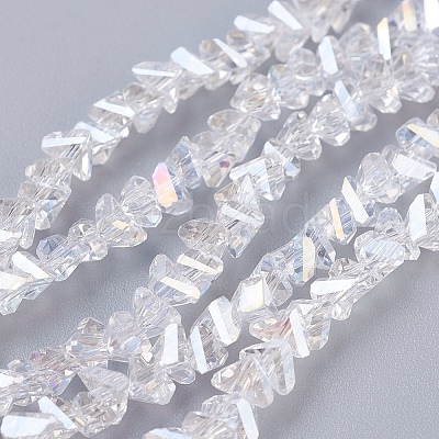Electroplate Glass Beads Strands X-EGLA-J146-4mm-AB01-1