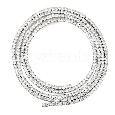 925 Sterling Silver Clear Cubic Zirconia Chains STER-C016-02B-P02-1