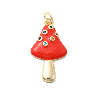 Brass Micro Pave Cubic Zirconia Pendants KK-A278-03G-02-1