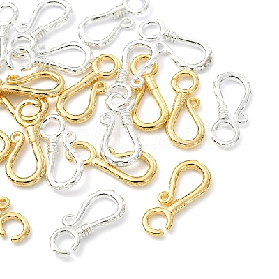 20Pcs 2 Colors Brass Hook Clasps KK-YW0004-17-1