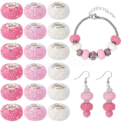 100cs Large Hole Resin European Beads RESI-PA0001-22B-1
