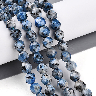 Dyed Natural Sesame Jasper Beads Strands G-T139-8mm-47I-1