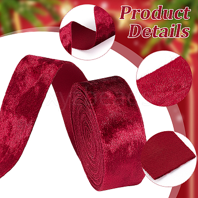 15 Yards 3 Styles Polyester Single Face Velvet Ribbons SRIB-BC0001-31C-1