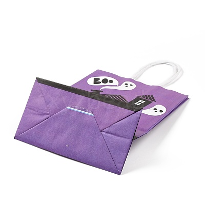 Halloween Theme Kraft Paper Gift Bags CARB-A006-01G-1