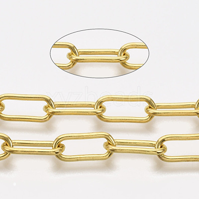Unwelded Iron Paperclip Chains CH-S125-09B-G-1