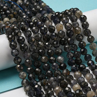 Natural Iolite Beads Strands G-A097-A14-09-1