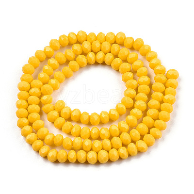 Opaque Solid Color Glass Beads Strands EGLA-A034-P4mm-D29-1