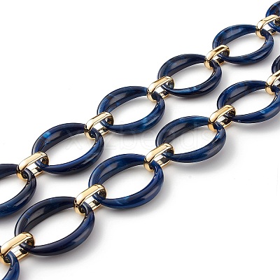 Handmade Imitation Gemstone Style Link Chains AJEW-J034-01A-1