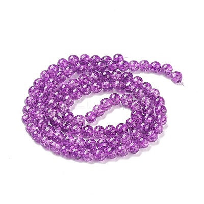 Crackle Glass Beads Strands CCG-Q001-6mm-M-1