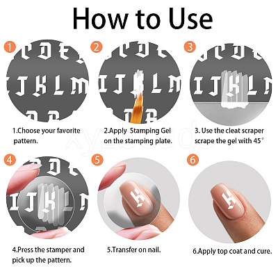 Stainless Steel DIY Nail Art Templates MRMJ-WH0092-026-1