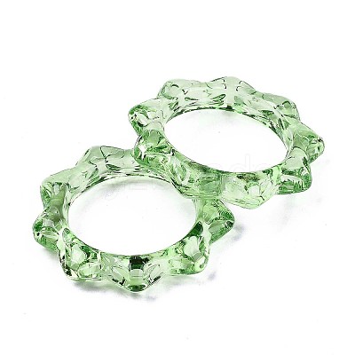 Transparent Acrylic Finger Rings LS-RJEW-T010-04D-1