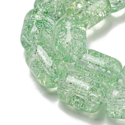 Transparent Crackle Glass Beads Strands GLAA-NH0001-04J-1