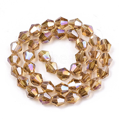 Electroplate Glass Beads Strands LS-EGLA-Q118-6mm-B-1