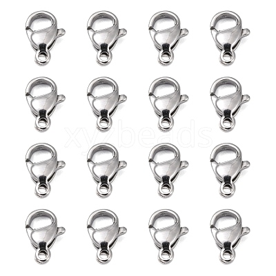 Tarnish Resistant Polished 316 Surgical Stainless Steel Lobster Claw Clasps X-STAS-R072-11A-1
