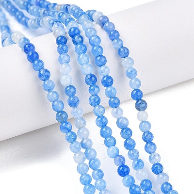 Dyed Natural White Jade Beads Strands G-T140-4mm-A08-1