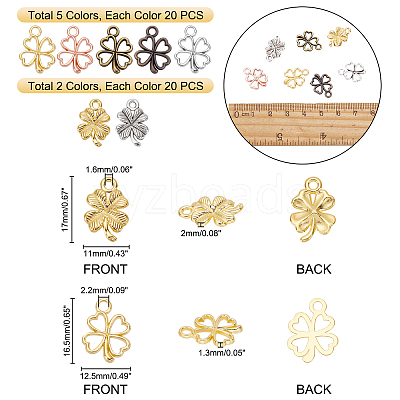 140Pcs 7 Style Alloy Pendants PALLOY-PH0001-94-1