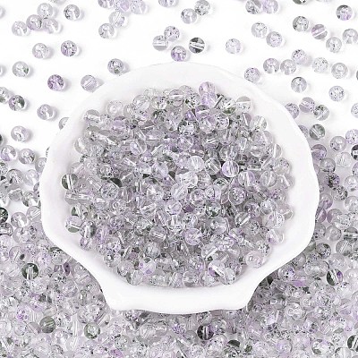 Baking Paint Transparent Glass Beads DGLA-T004-08B-1