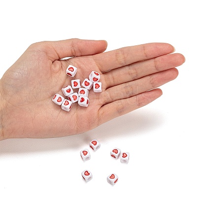 Opaque White Acrylic European Beads OPDL-FS0001-02A-1