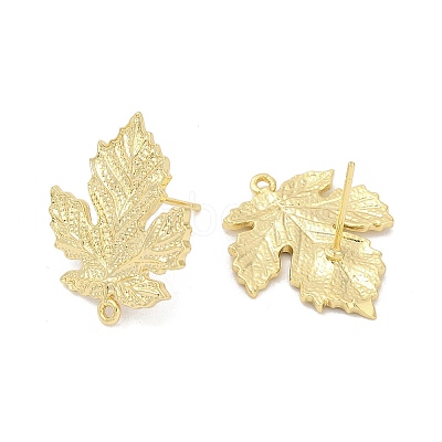 Brass Stud Earring Findings KK-Z099-04G-02-1