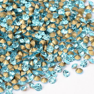 Back Plated Grade A Diamond Glass Pointed Rhinestone RGLA-SS10-004-1