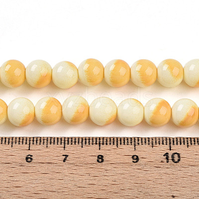 Baking Paint Glass Beads Strands DGLA-N012-8mm-03-1