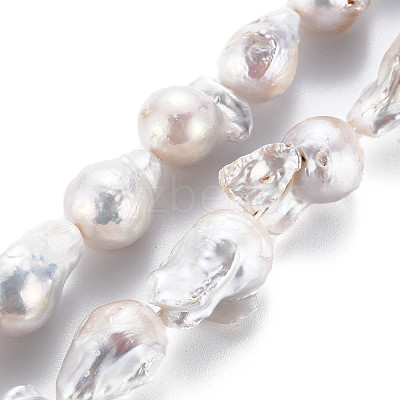 Natural Baroque Pearl Keshi Pearl Beads Strands PEAR-S019-05B-1