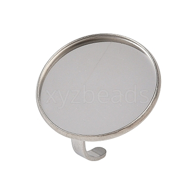 304 Stainless Steel Cuff Ring Components STAS-D372-07P-09-1