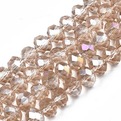 Electroplate Glass Beads Strands EGLA-A034-T1mm-B24-1