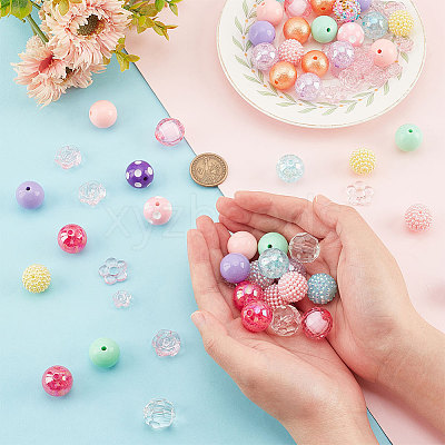 17 Style Mixed Style Acrylic & Resin Beads Sets OACR-PH0004-03-1