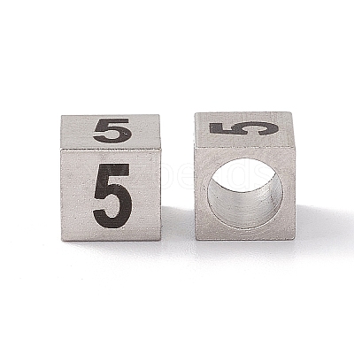 Tarnish Resistant 303 Stainless Steel European Beads STAS-G286-P05-1