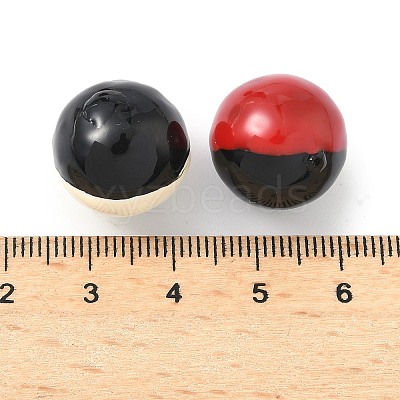 Brass Enamel Beads KK-G548-03-1