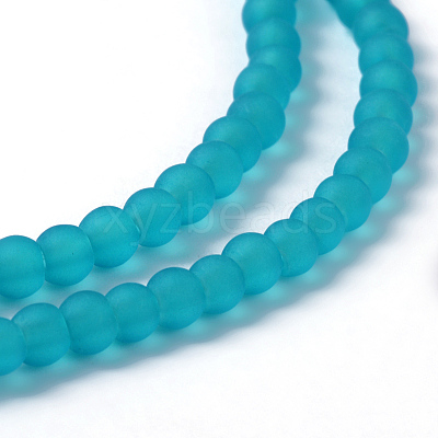 Baking Paint Transparent Glass Bead Strands X-GLAA-S031-4mm-37-1