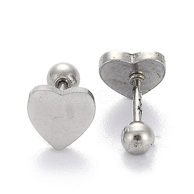 Tarnish Resistant 201 Stainless Steel Barbell Cartilage Earrings EJEW-R147-41-1