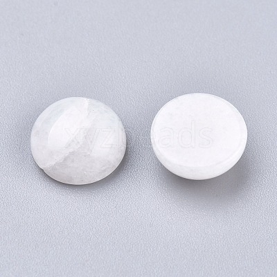 Natural White Jade Cabochons X-G-P393-R69-8MM-1