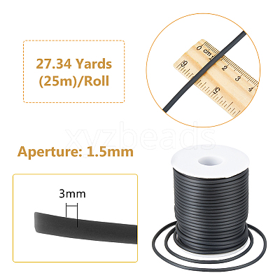 25M Hollow Pipe PVC Tubular Synthetic Rubber Cord RCOR-DC0001-02-1