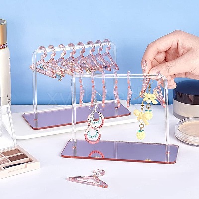 2 Sets Acrylic Earring Display Stands EDIS-PH0001-91-WH-1