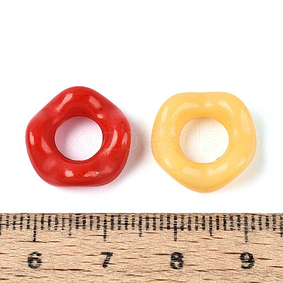 Opaque Acrylic European Beads OACR-Q197-07-1