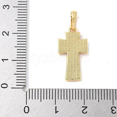 Brass Pave Natural White Shell Pendants X-KK-S522-01B-G-1
