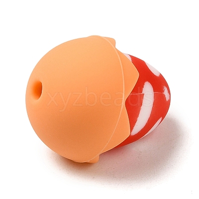 Easter Eggshell Food Grade Eco-Friendly Silicone Focal Beads LS-SIL-Q022-06C-1